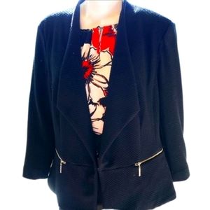 NEW INC black textures jacket blazer cardigan XL